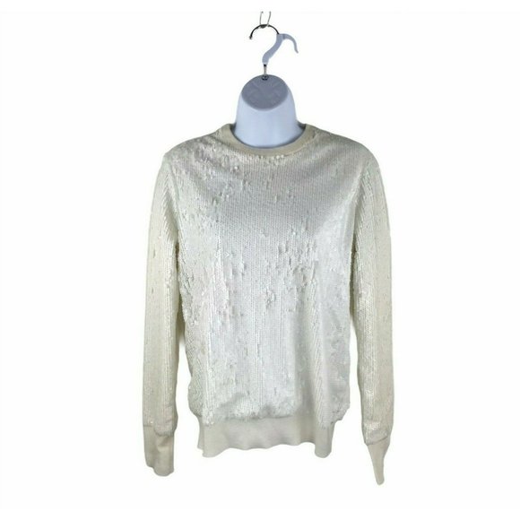 NWT Equipment Shane Sequin Crew neck Sweater - Picture 2 of 7